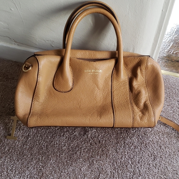 Isaac Mizrahi New York Camel Handbag Purse - Picture 7 of 7